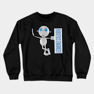 robotics robot machine engineer science retro mom dad Crewneck Sweatshirt